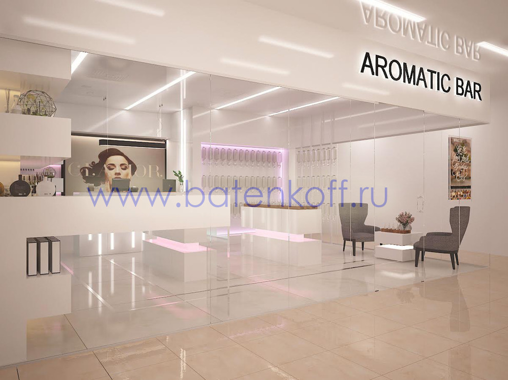Дизайн интерьера магазина "AROMATIC BAR", г.Екатеринбург