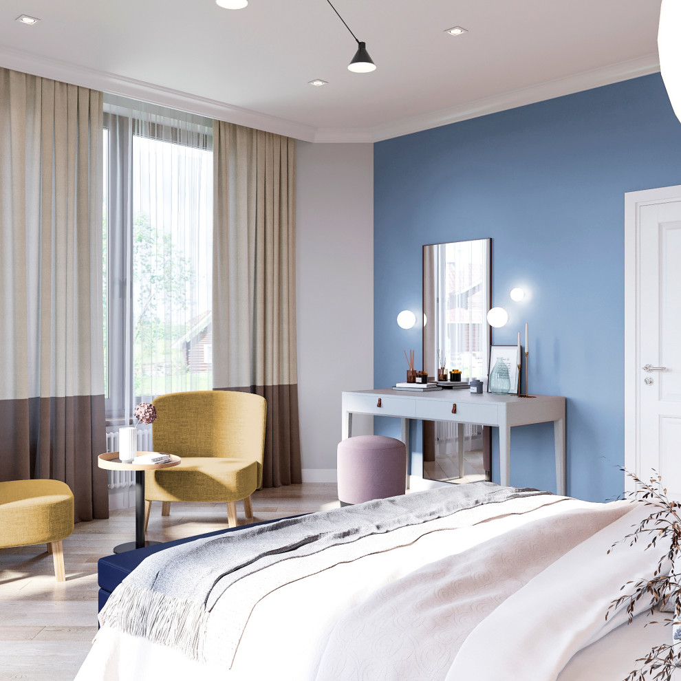 Мастер спальня на втором этаже