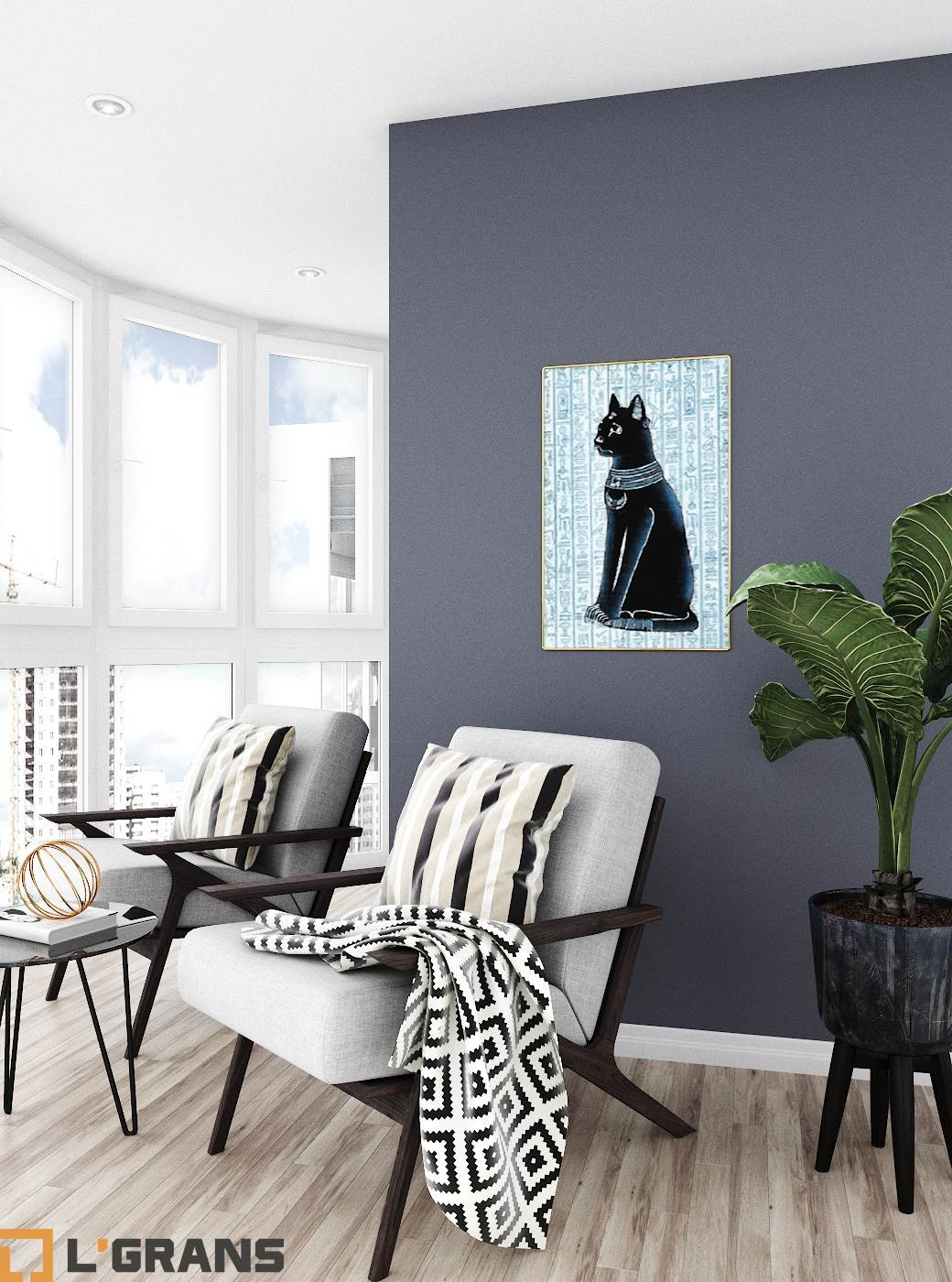 Дизайн проект квартиры по ул. Шеронова в Хабаровске