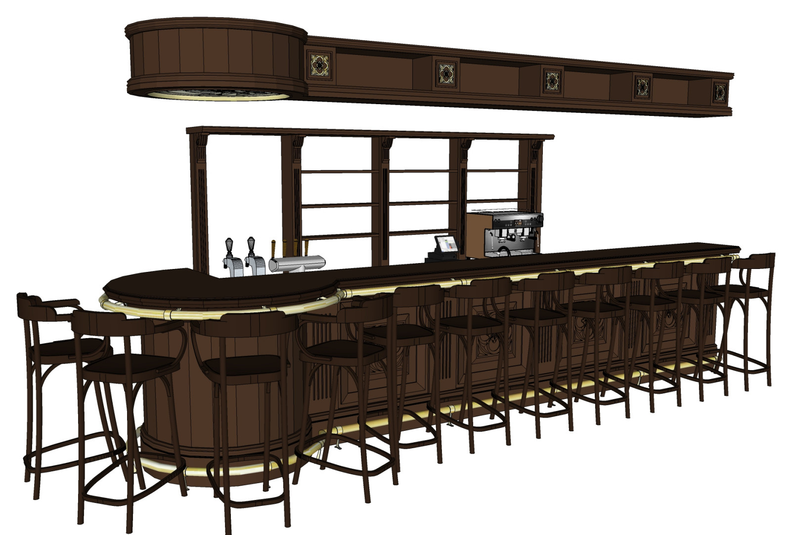 Обложка проекта: Проект реконструкции барной стойки. Паб "Shannon"