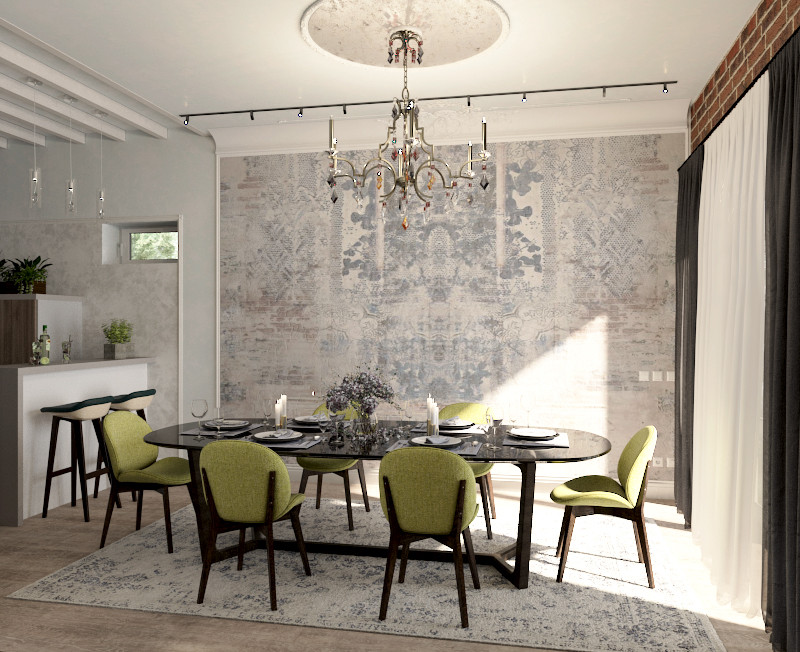 Уссурийск. Гараж переустроен под кухню гостиную