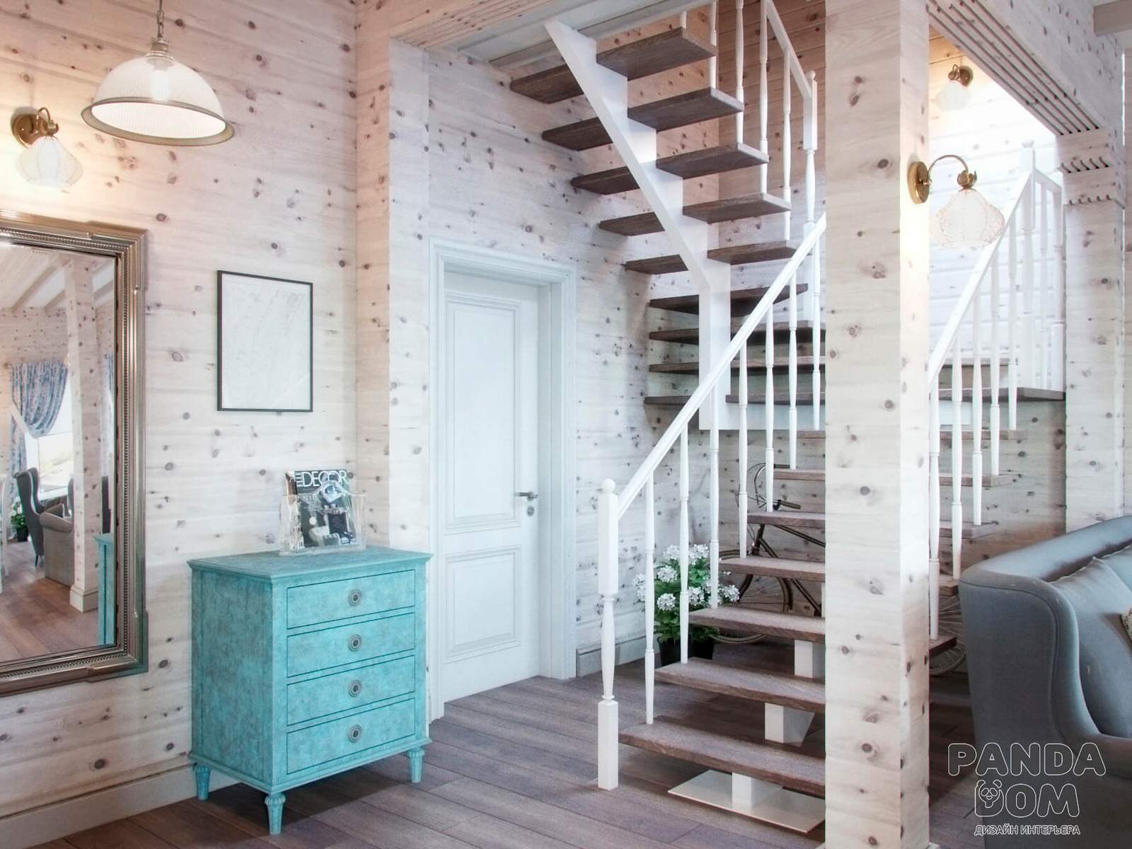 Деревянный дом в стиле кантри