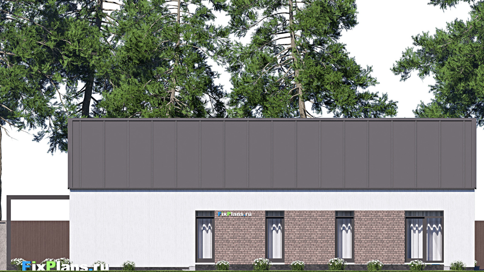 Проект одноэтажного дома 21х11м S155м2 F-16460