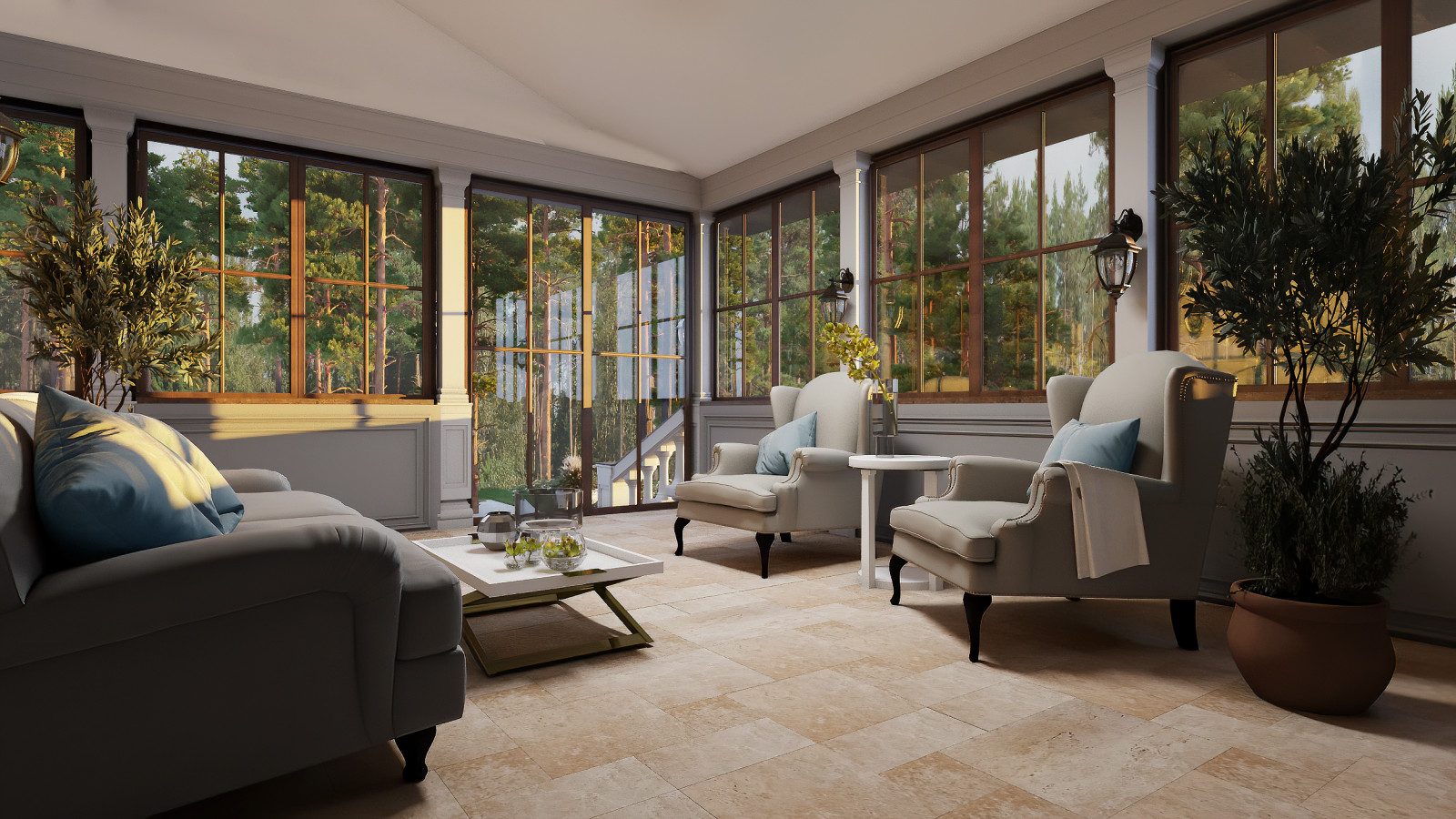 Зимний сад интерьер.Трувиль