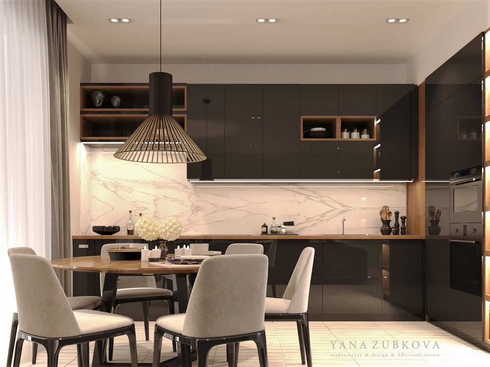 Дизайн кухни-гостиной