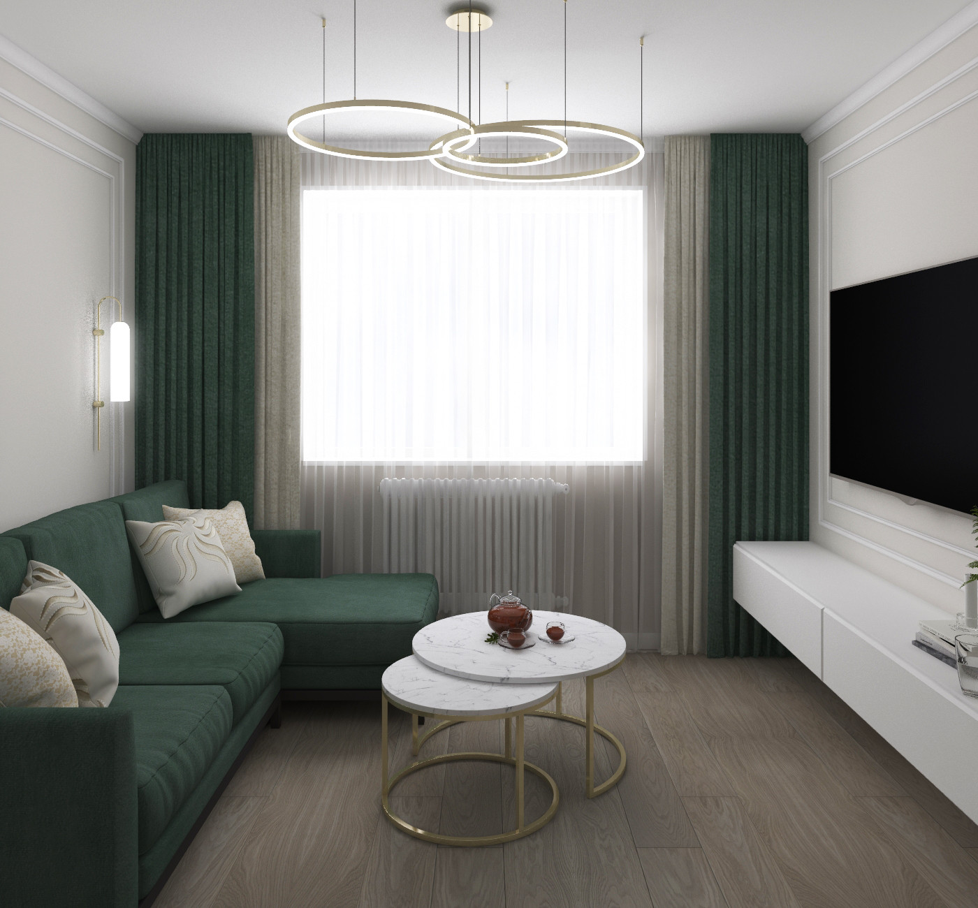 Дизайн квартиры "Золотая линия"