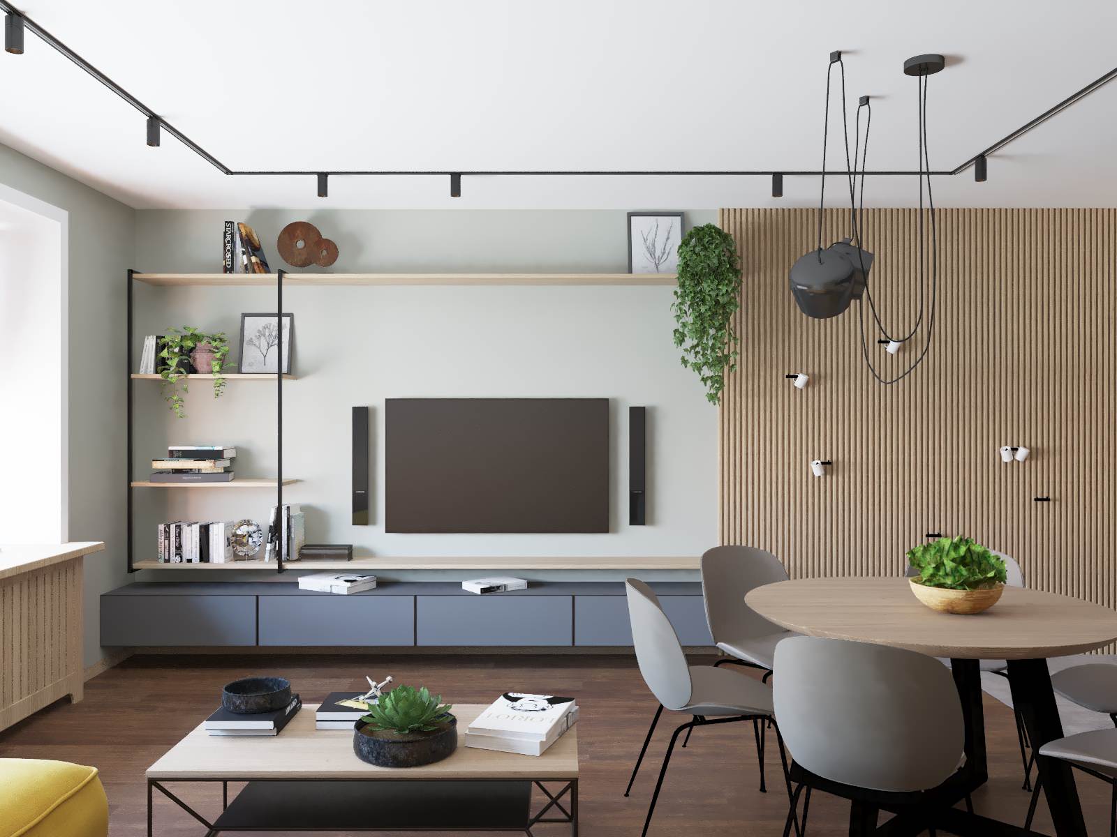 Лофт с абстракцией