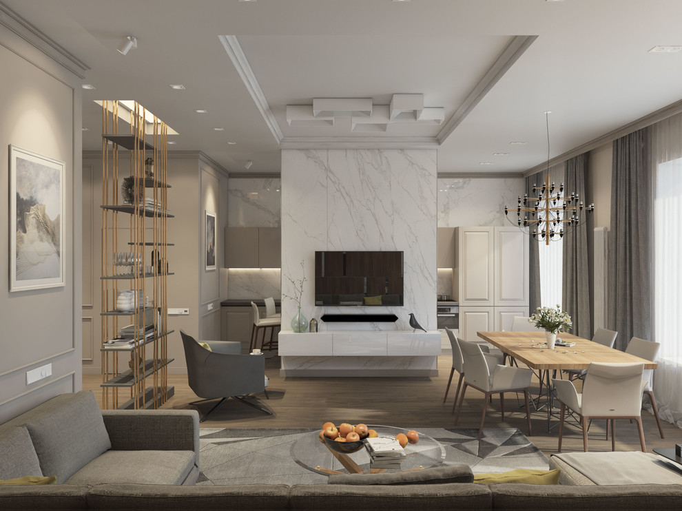 Интерьер апартаментов в MONTBLANC RESIDENCE 170 м^2
