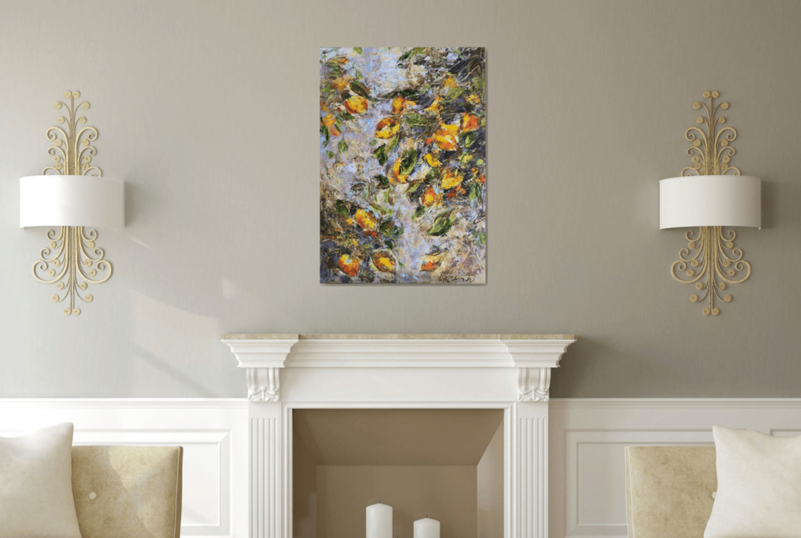 Гостиная - Дизайн интерьера - Картины художницы Дианы Маливани (1)