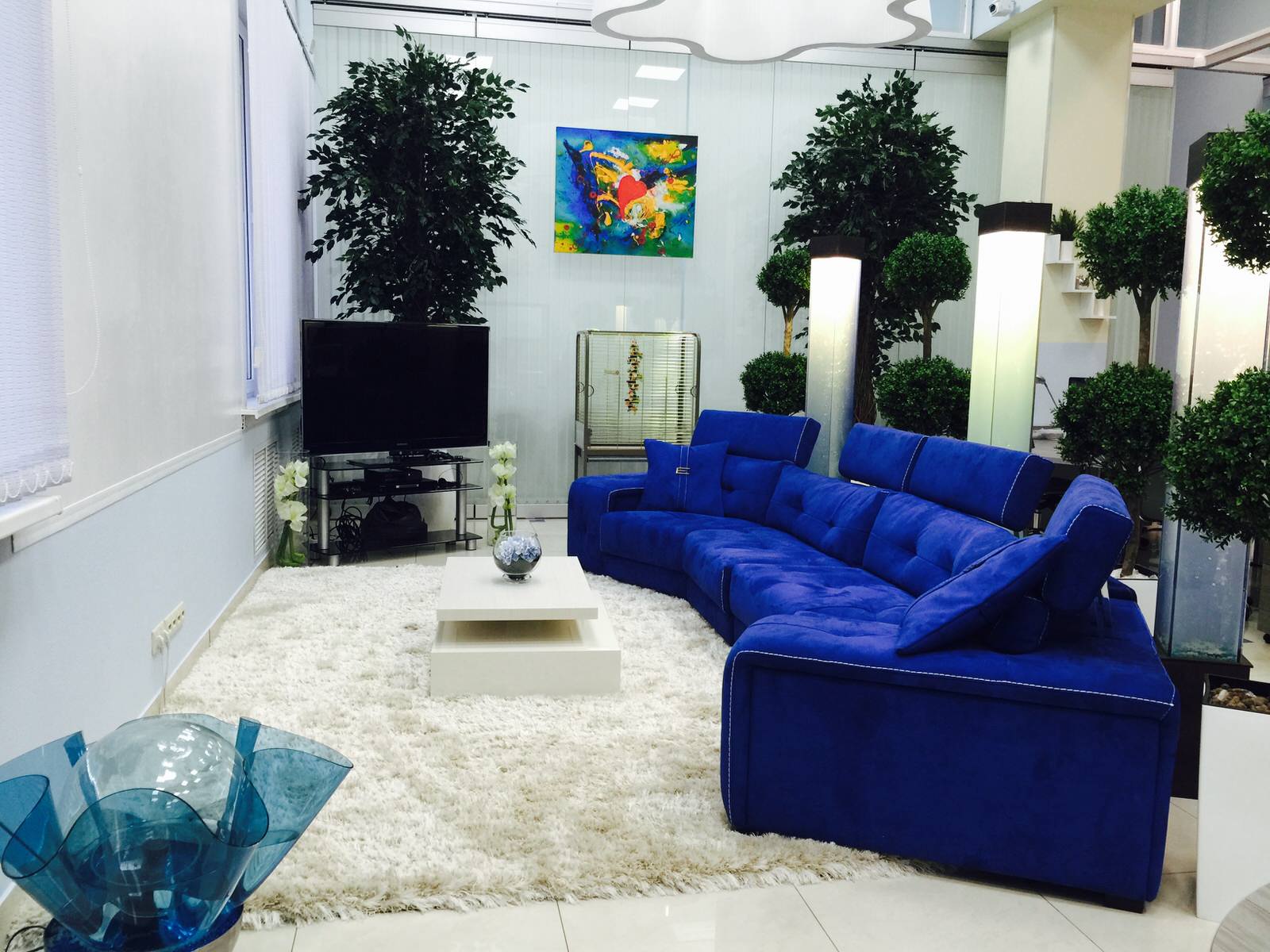 Офис с деревьями