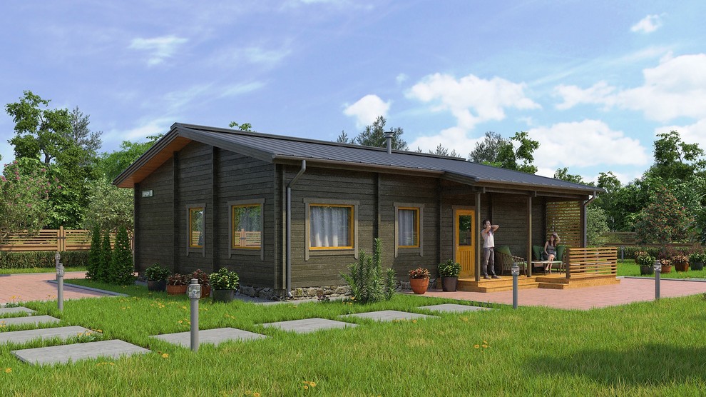 Дом из клеёного бруса сезонного проживания "Базис 2"