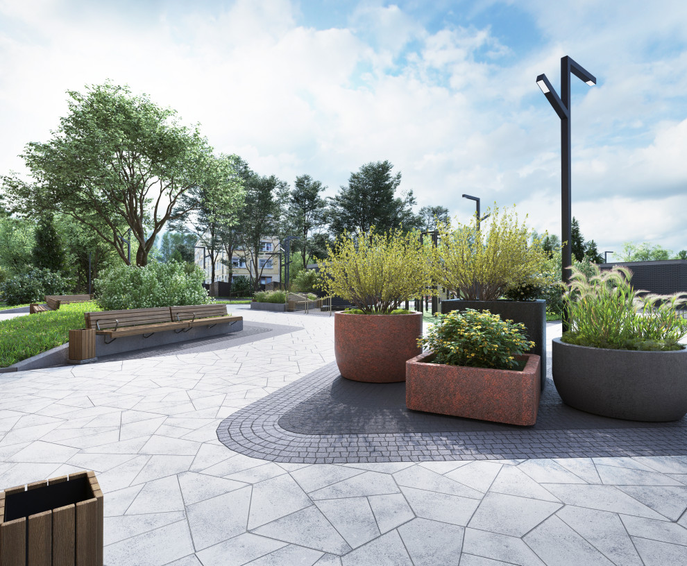 Обложка проекта: Благоустройство ЖК "НОРМАНДИЯ НЕМАН", СК "СТРИЖИ", Новосибирск