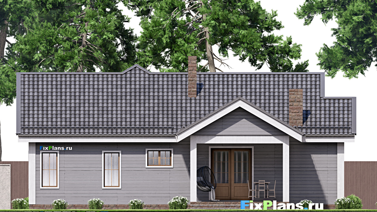 Проект одноэтажного дома 16х15м S150м2 F-16415