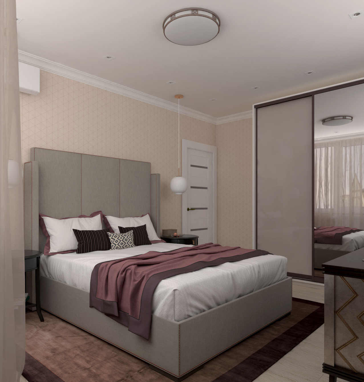Квартира 40 м2 с элементами классики