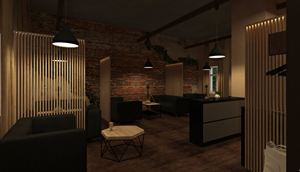 Обложка проекта: Кальянная в стиле лофт 40 м.кв.