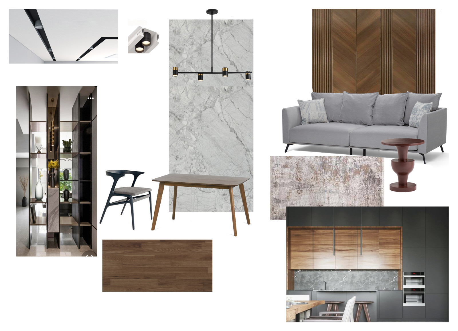 Квартира в современном стиле. Москва, ЖК "Селигер сити", мудборд