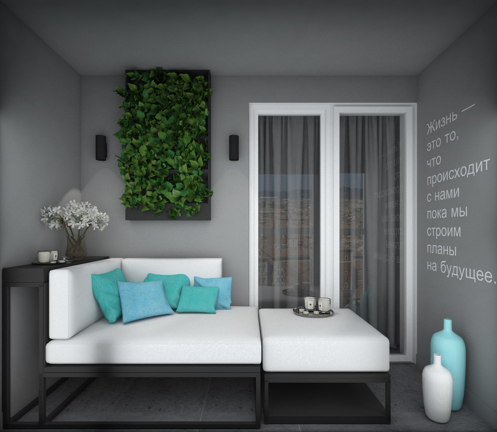 Серебристый минимал в пентхаусе
