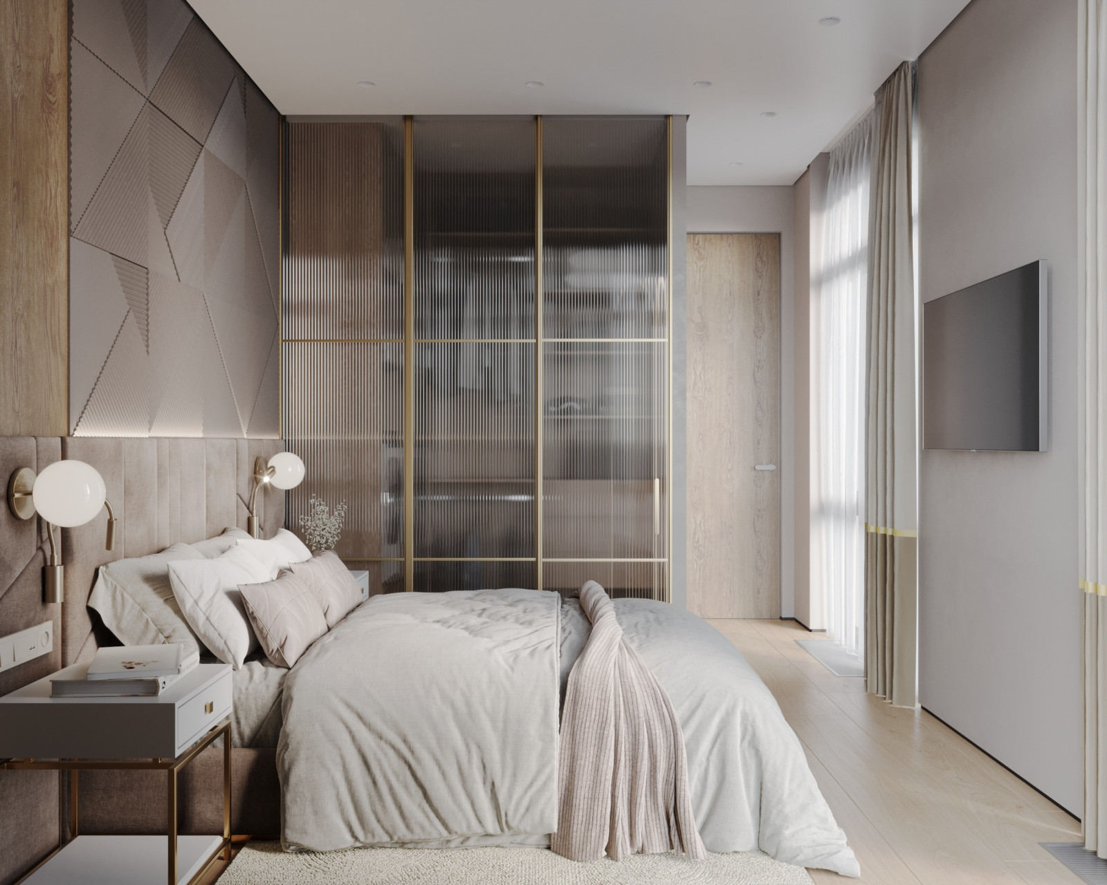 Дизайн интерьера однокомнатной квартиры "1к. квартира в ЖК Russian Design Distri