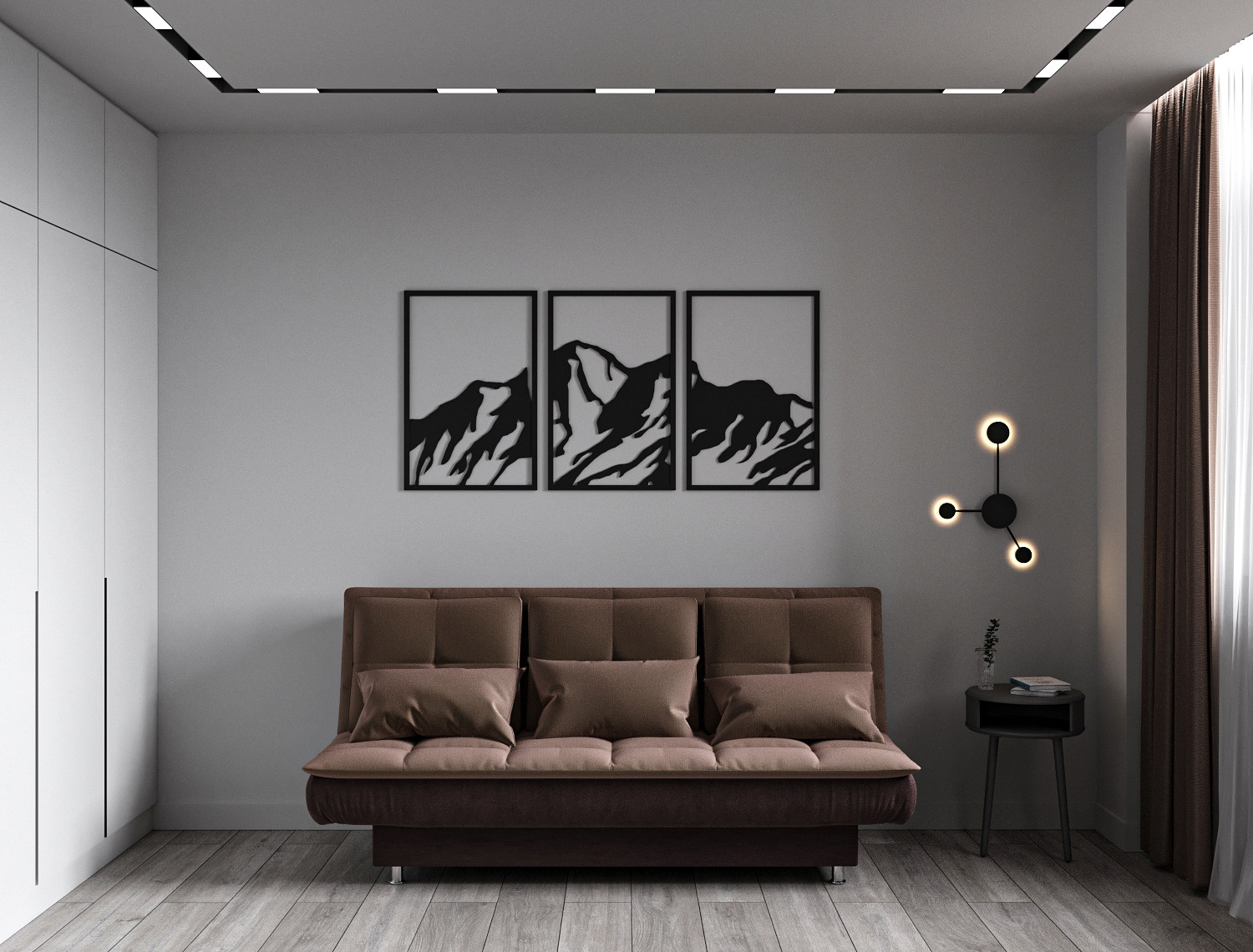 Минималистичная квартира с перетекающими гармоничными пространствами.