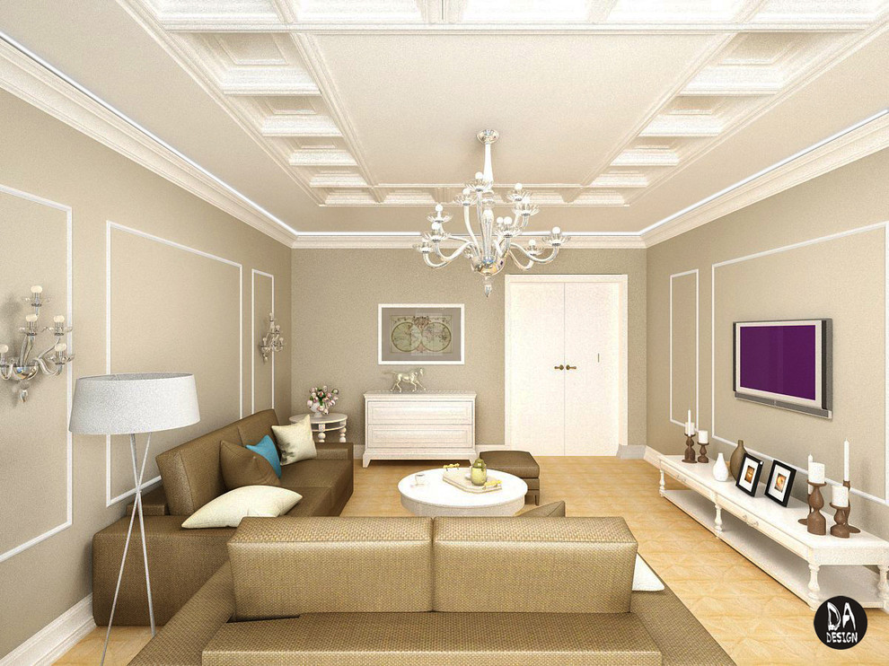 Разработка интерьера гостиной для молодой пары