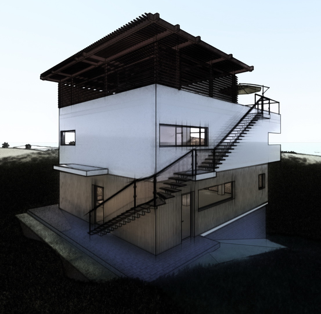 Проект организации пространства эксплуатируемой кровли в Сочи (руч.Видный)