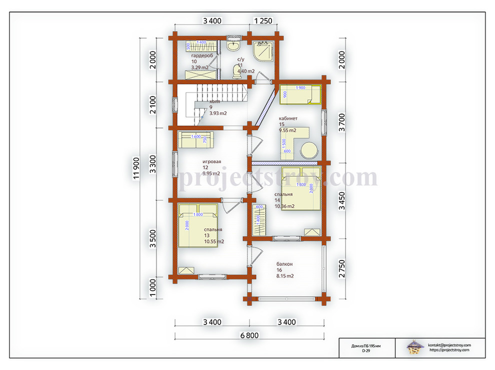 Деревянный дом из профилированного бруса