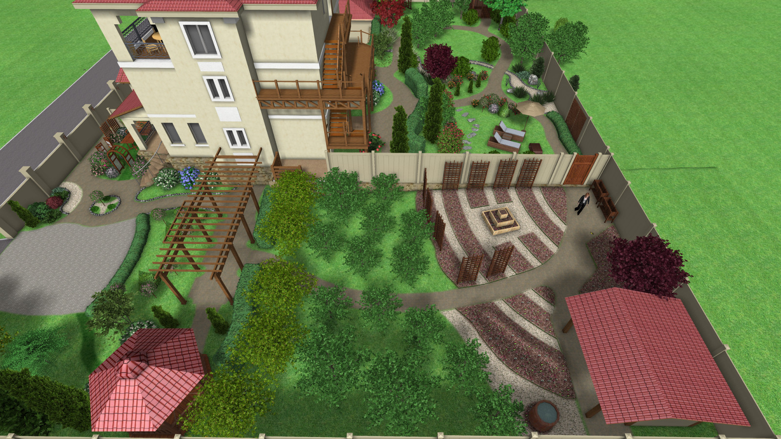 Приусадебная территория минигостинницы