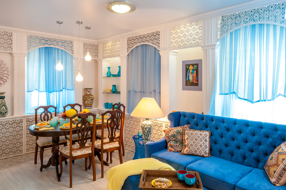 Гостиная - столовая в восточном стиле. Телепроект Фазенда.