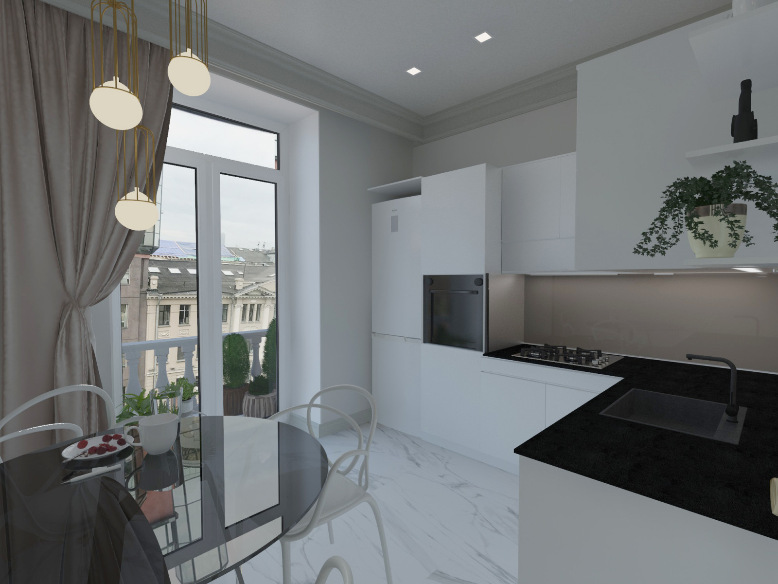 белый кухонный гарнитур