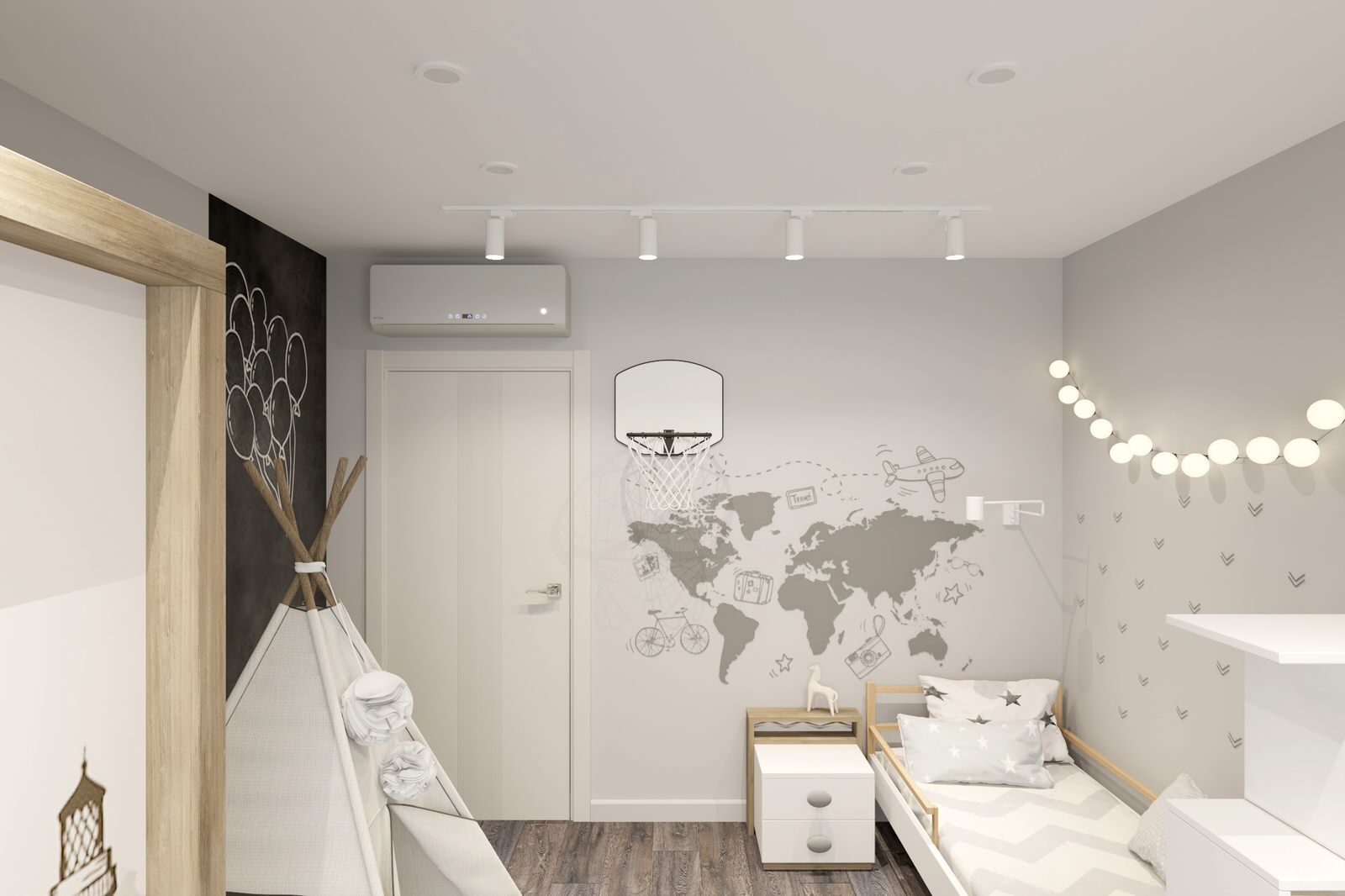 Двухкомнатная квартира 60 м2 в современном стиле в ЖК "Дмитровский Парк"