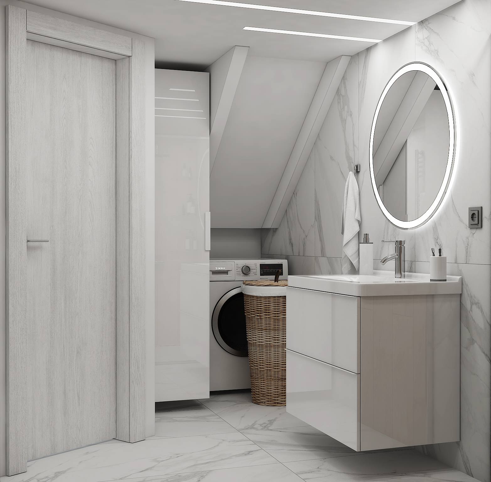 Обложка проекта: Кухня-гостиная, ванная. Таунхаус "Волжские пенаты" г. Ярославль 2021год