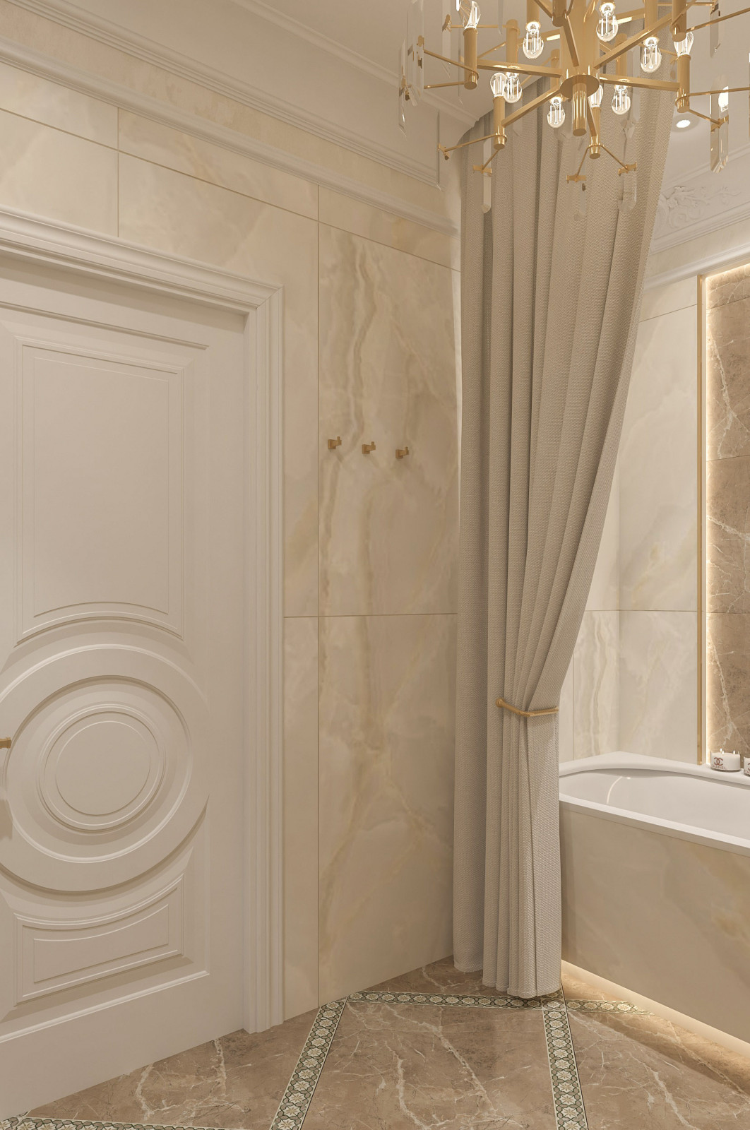 Интерьер Женской Ванной комнаты. Таунхаус в КП "Образцово"