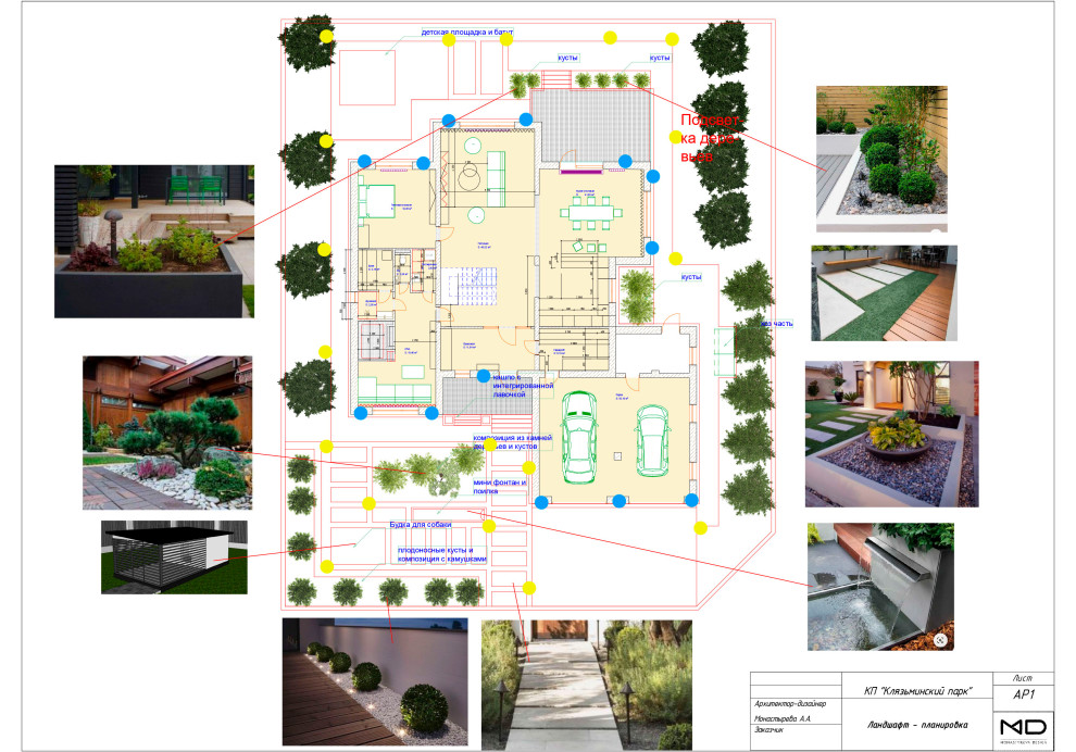 Обложка проекта: Ландшафтный дизайн. КП Клязьминский парк