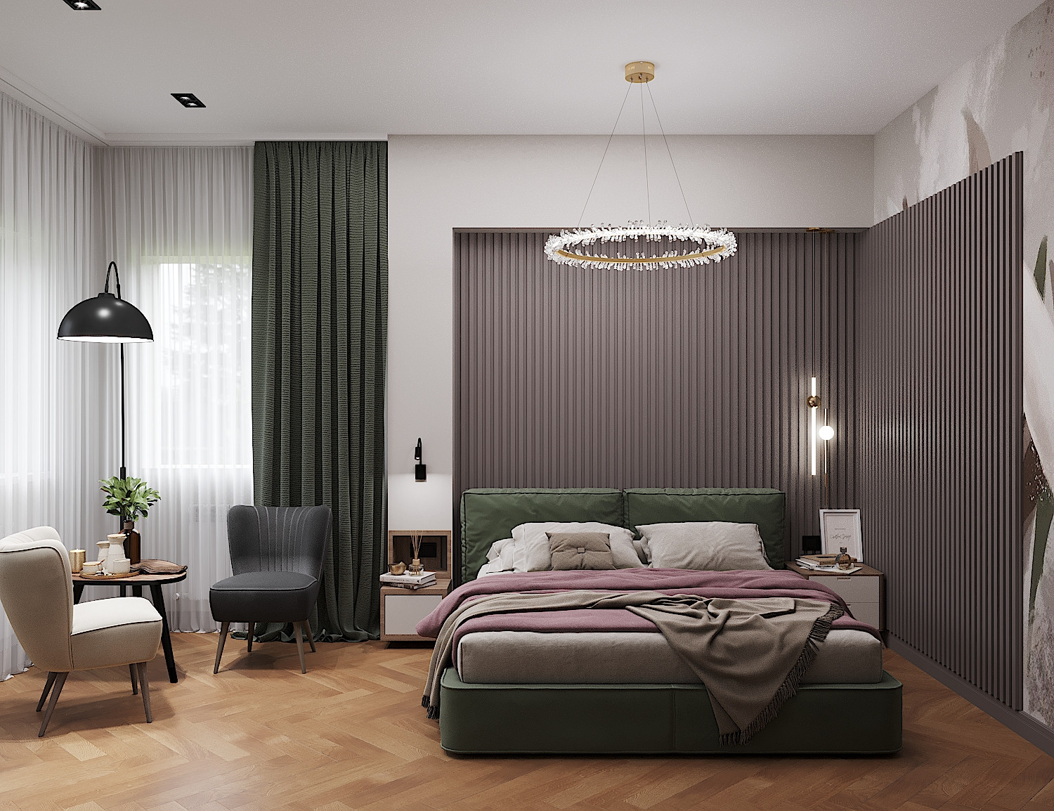 Дизайн интерьера 2го этажа загородного дома