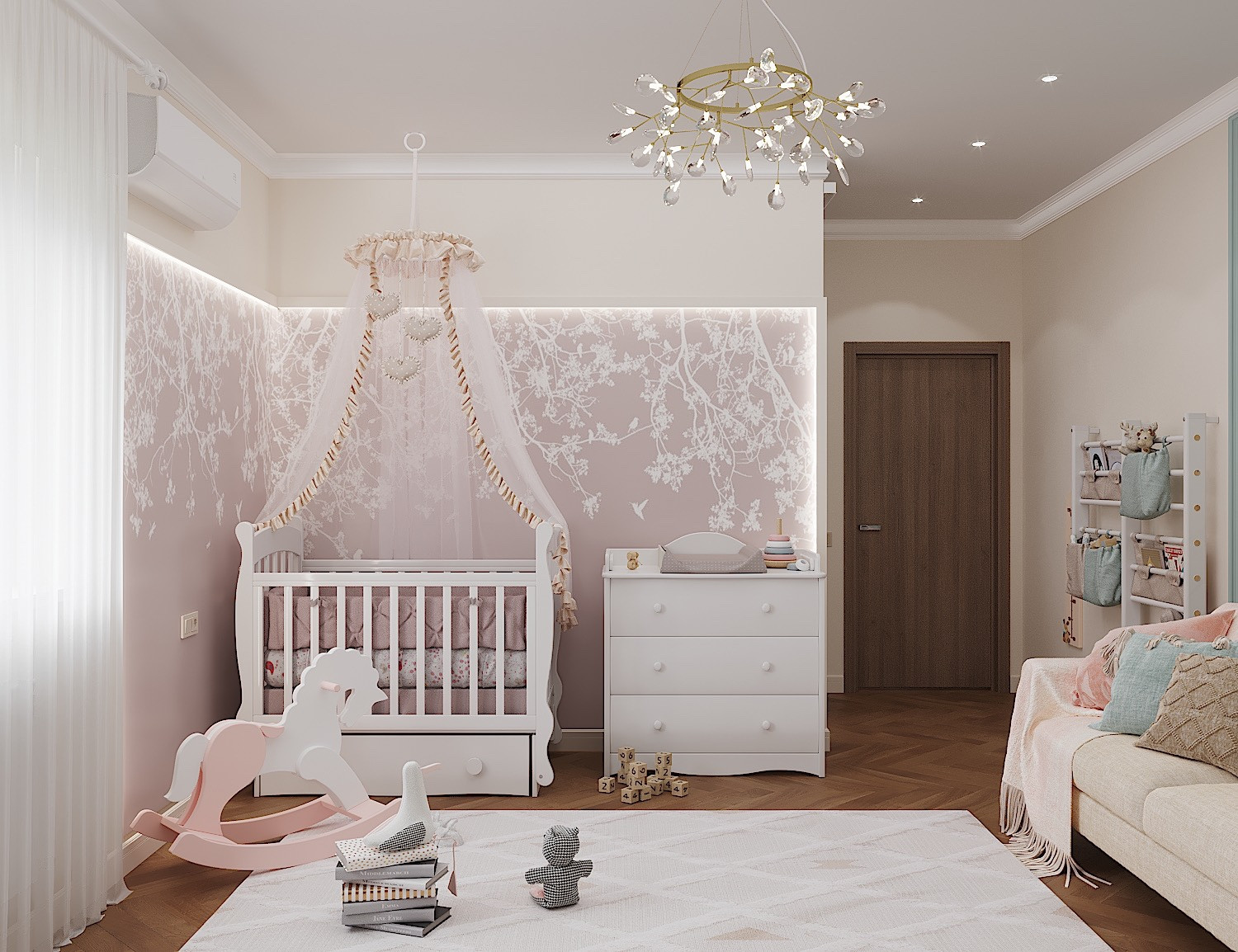 Обложка проекта: Детская комната для новорождённого