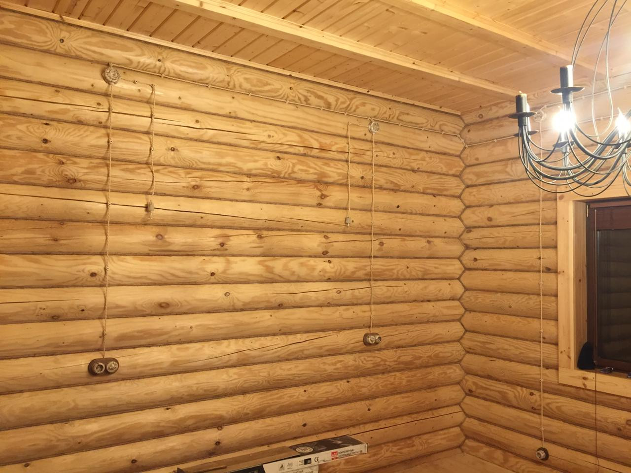 Монтаж электрики в ретро стиле