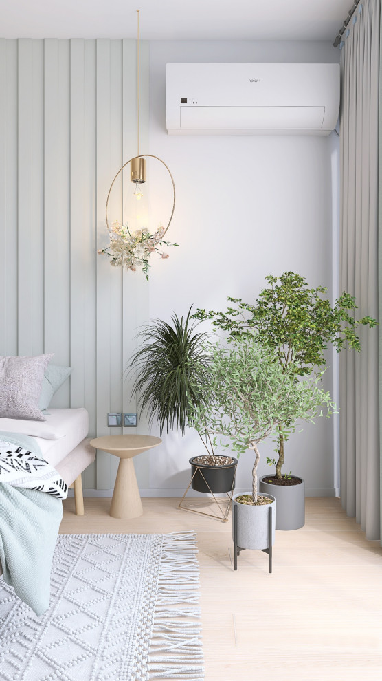 Нежная спальня в скандинавском стиле