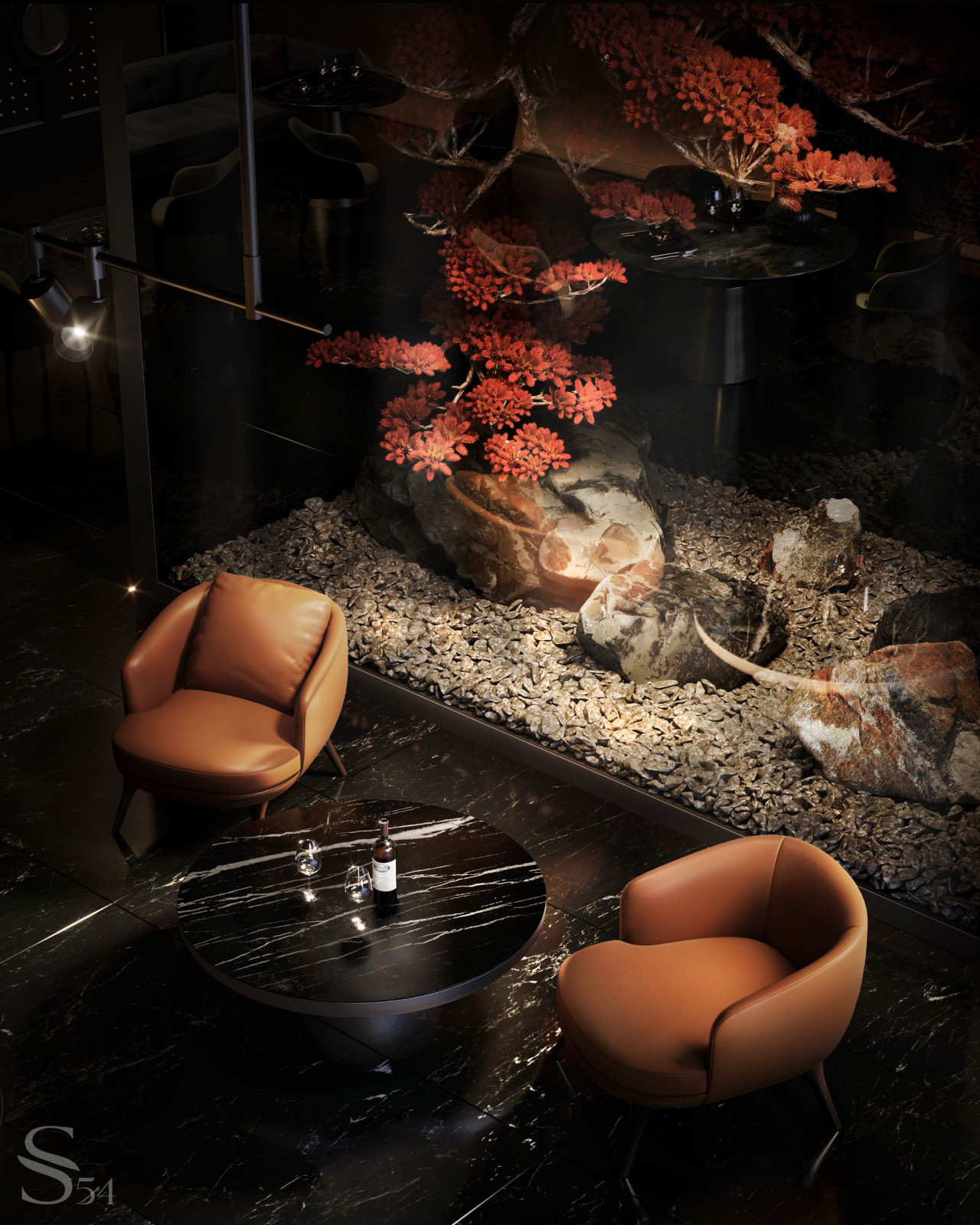 Дизайн-проект ресторана в Дубае с видом на Бурдж-Халифа