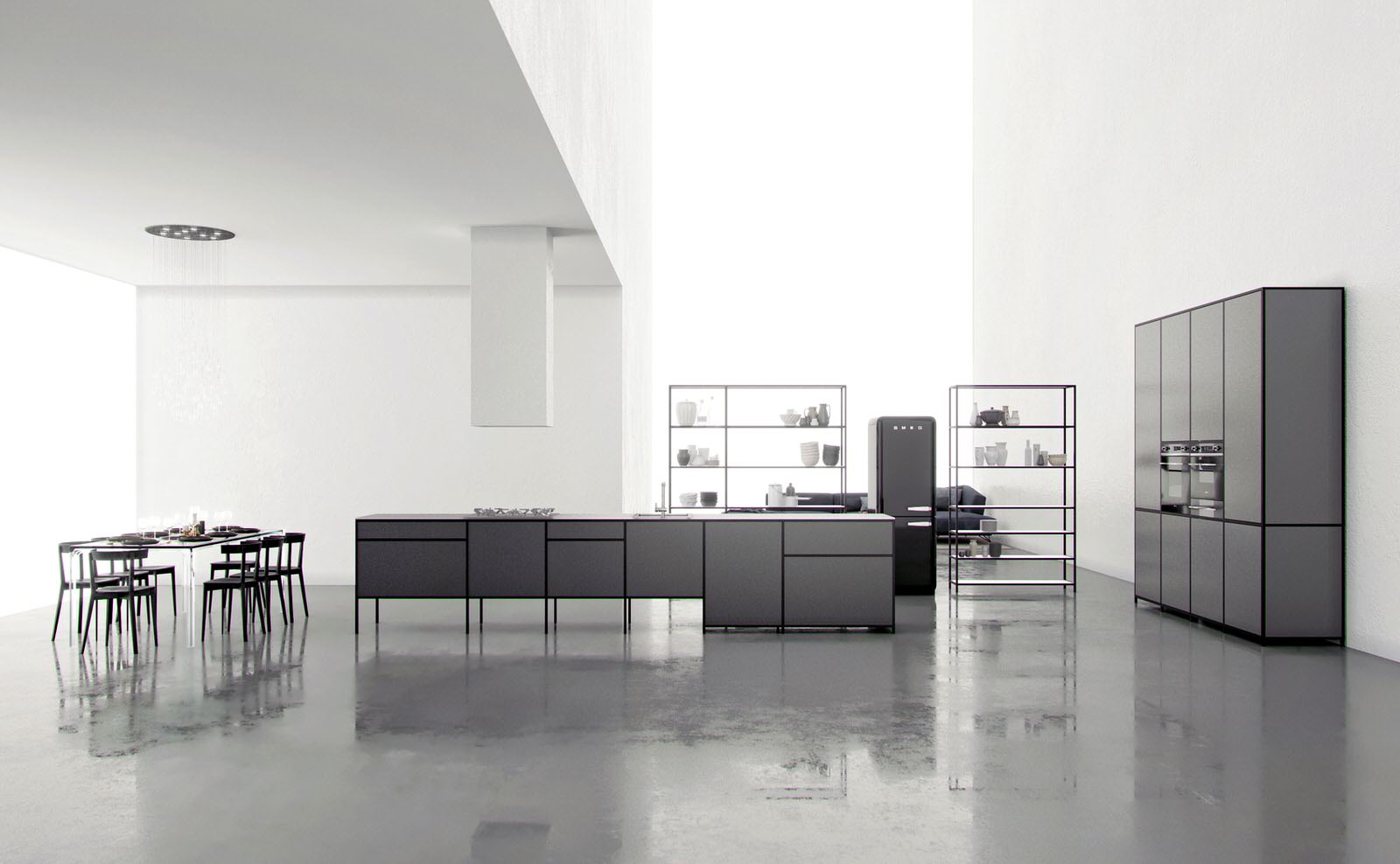 Проект современной кухонной мебели Listapad от Pavetra