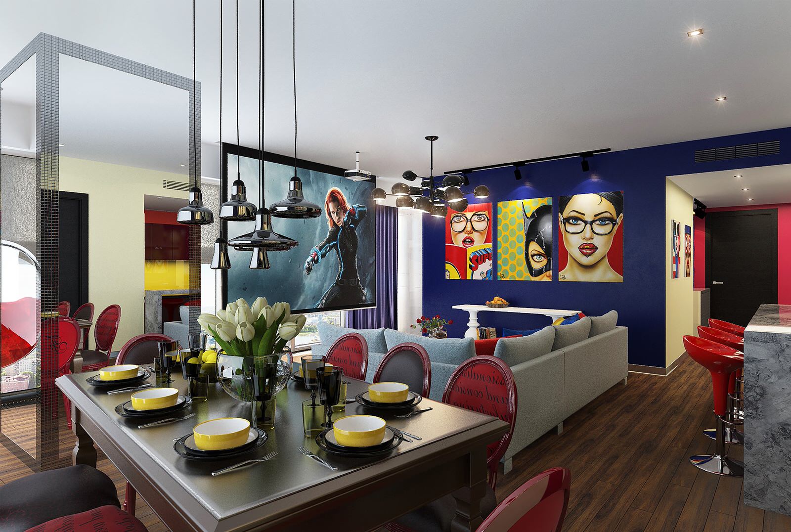 Зона отдыха и просмотра кинофильмов