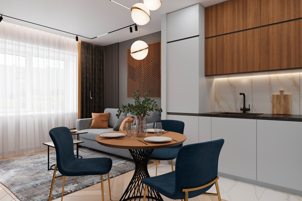 Дизайн интерьера однокомнатной квартиры площадью 40 кв. м.