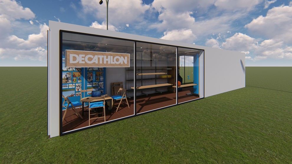 Дизайн-проект магазина-контейнера "Декатлон" в г. Королёв