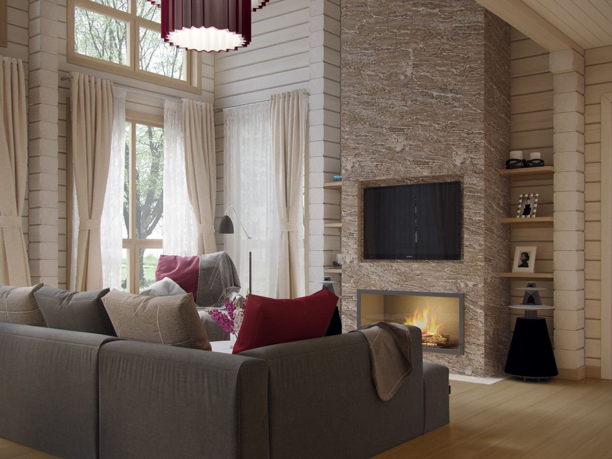 Загородный дом из клееного бруса