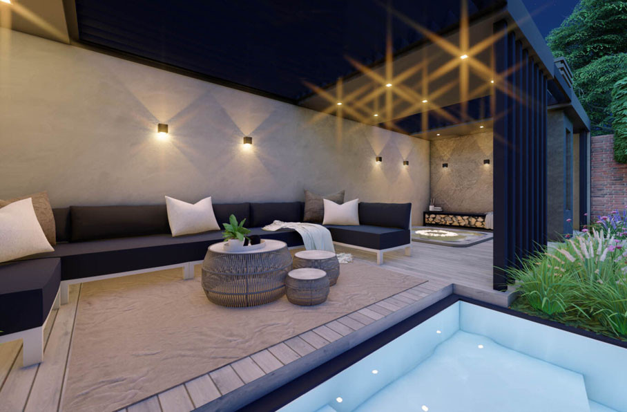 Проект небольшого сада со спа-зоной