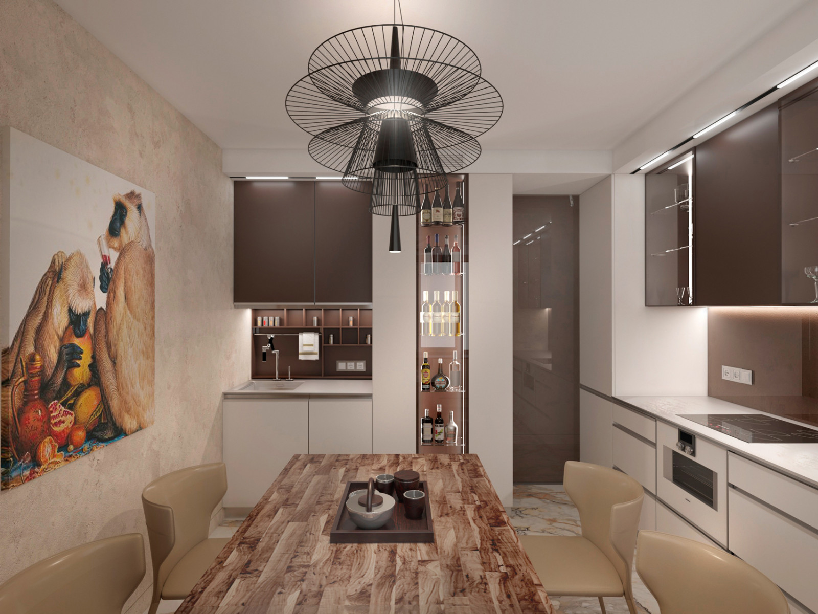 Небольшая современная кухня