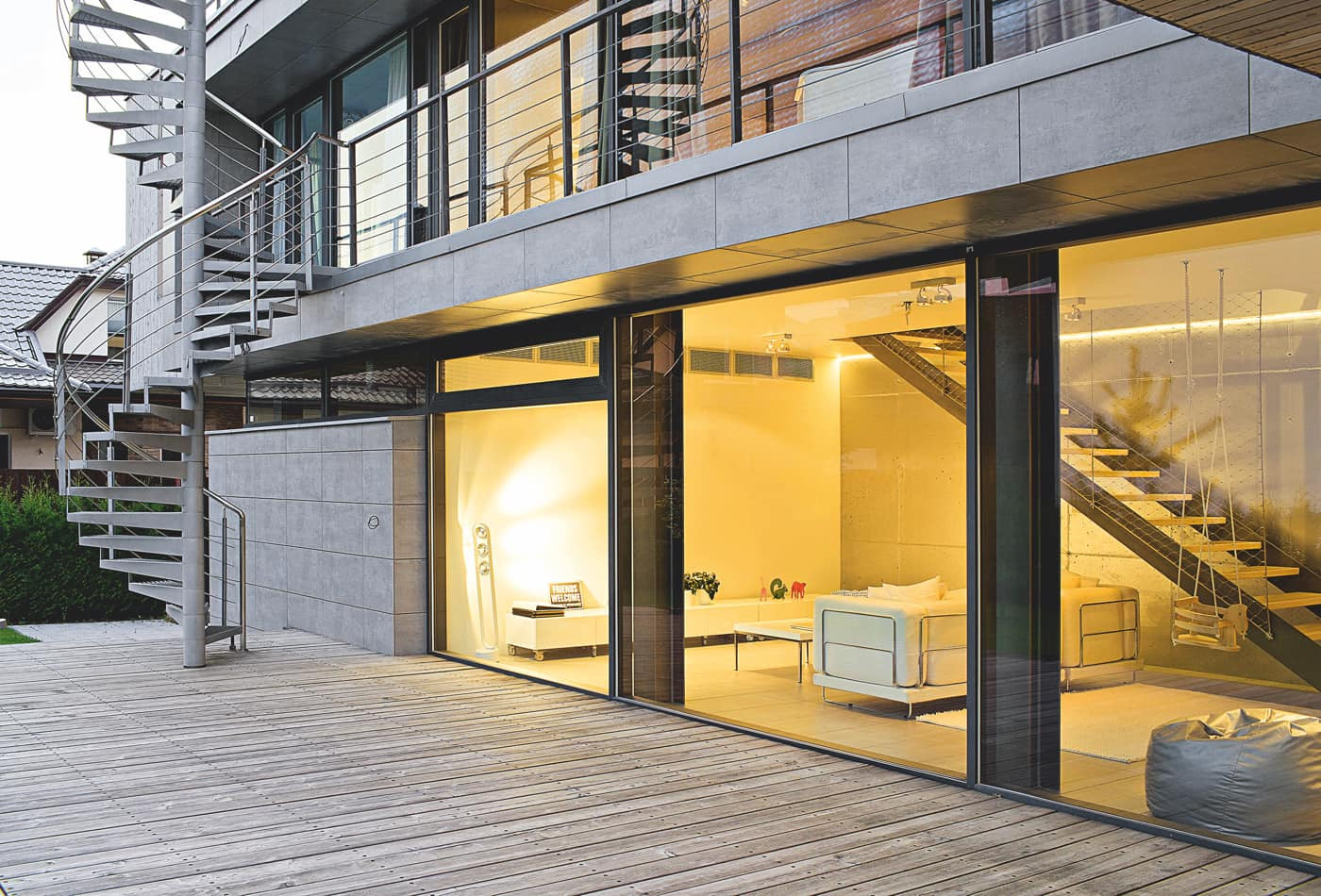 Коттедж Pixel House (реализован с использованием профильных систем SCHUECO)