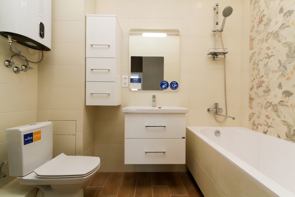 Санузел в 3х-комнатной квартире | 74м2 в ЖК Маковского