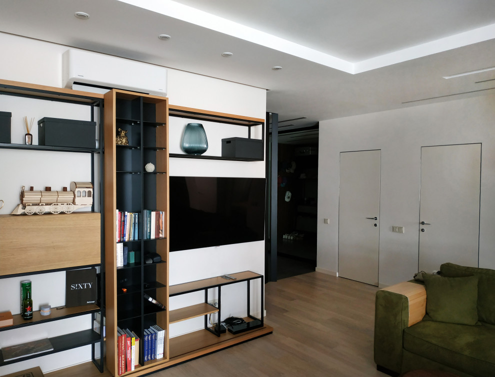 ТВ-зона в гостиной.