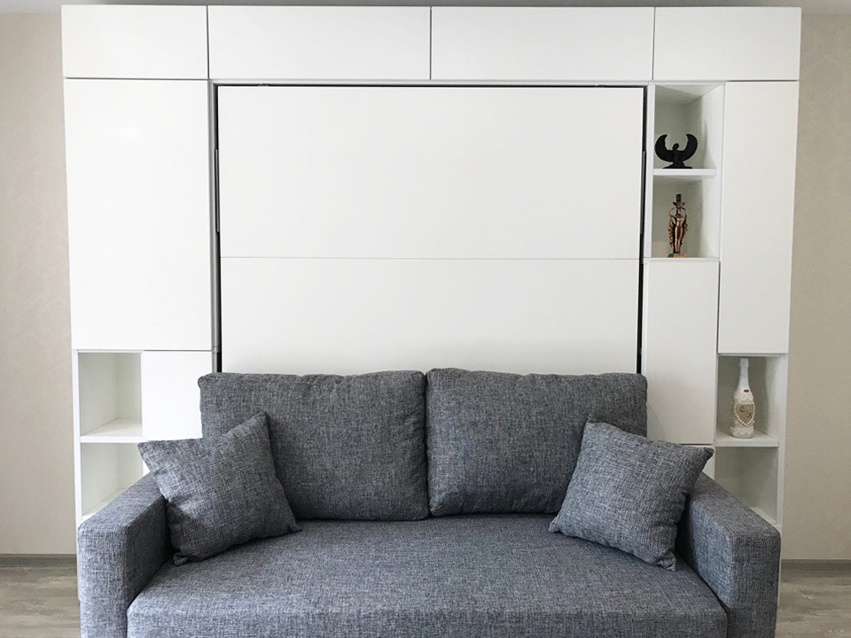 Шкаф-кровать 3 в 1 для молодой пары в гостиную