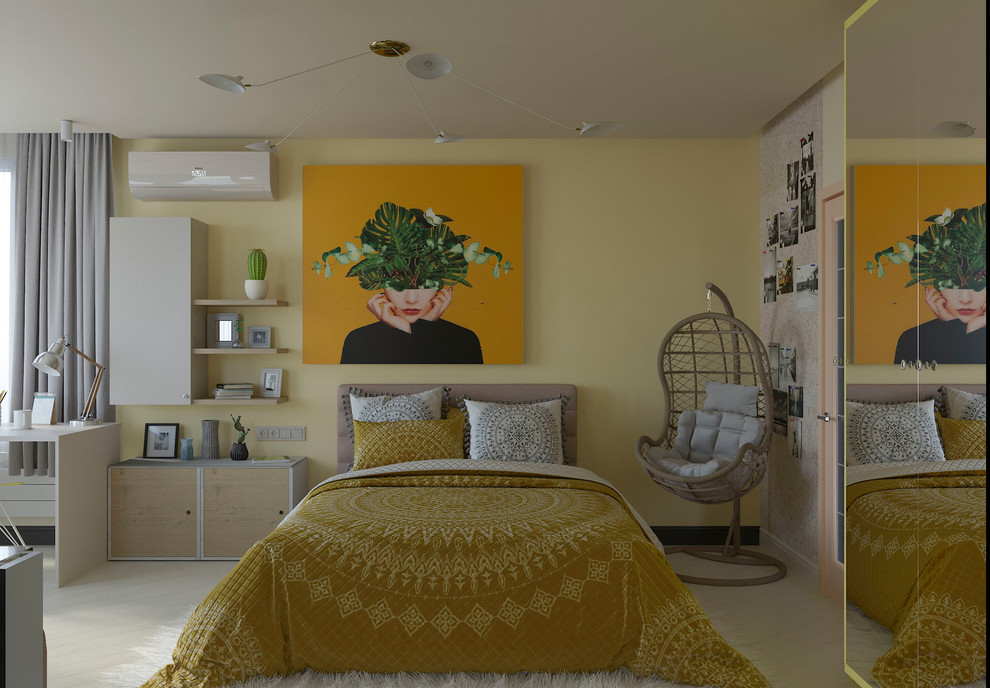 Яркая спальня для девушки-подростка